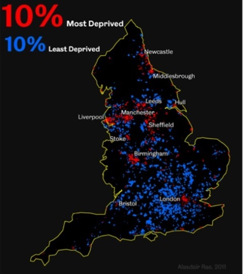 Most deprived in England